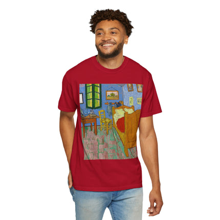 The Bedroom by Vincent van Gogh Unisex Garment-Dyed T-shirt
