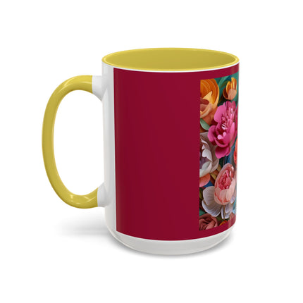 Peonies in Full Bloom Colorful Mugs (11oz, 15oz)