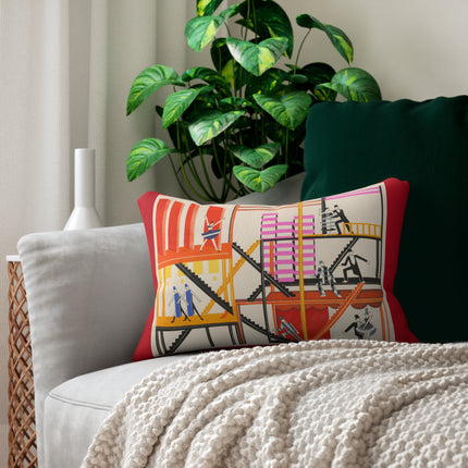 Maquettes de Théatre 4 by Alexandra Exter Spun Polyester Lumbar Pillow