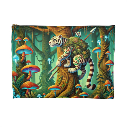 Silent Stripes Accessory Pouch – Stealthy Tiger & Misty Jungle