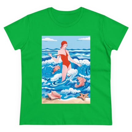 Ocean Symphony Women's Midweight Cotton Tee