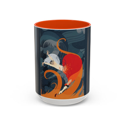 Flame of the Tempest Colorful Mugs – Fiery Storm & Dramatic Elegance