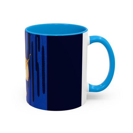 Celestial Melody Colorful Mug (11oz, 15oz) – Musical Grace, Starlit Beauty & Art Deco Elegance