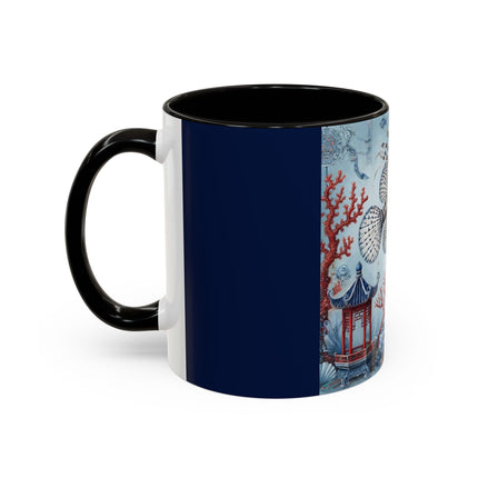 Lionfish & Lantern Colorful Mug – Mystical Ocean & Asian Harmony