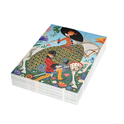 🐎🌸 The Enchanted Garden Riders Postcards With Envelopes – Art Deco Equestrian Whimsy