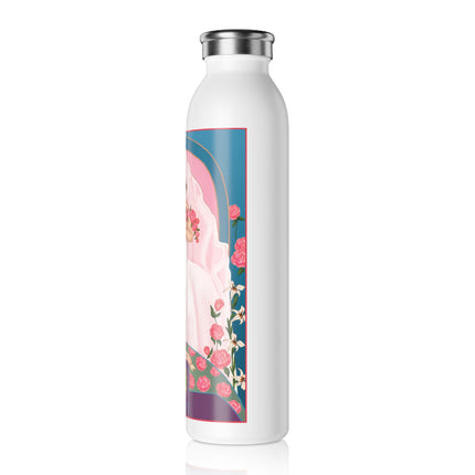 August & Peridot (from the Gem Series) by Sofia Chiostri Slim Water Bottle