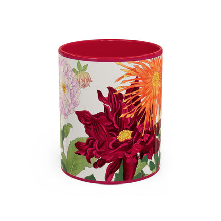 Dahlia Flower by Tanigami Kônan Colorful Mugs (11oz, 15oz)