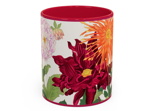 Dahlia Flower by Tanigami Kônan Colorful Mugs (11oz, 15oz)