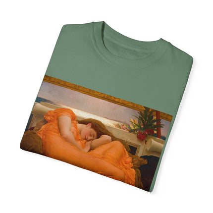 Flaming June by Frederic Leighton Unisex Garment-Dyed T-shirt