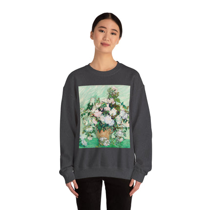 Roses by Vincent Van Gogh Heavy Blend™ Crewneck Sweatshirt