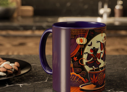 Theatrical Halloween Mice on Teacup Colorful Mugs (11oz, 15oz)