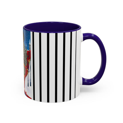 Elegant Winter Woman in Sleigh Colorful Mugs (11oz, 15oz)