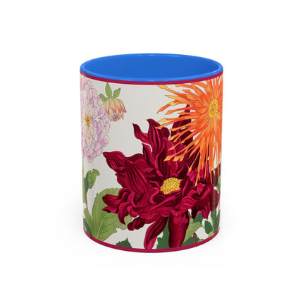 Dahlia Flower by Tanigami Kônan Colorful Mugs (11oz, 15oz)