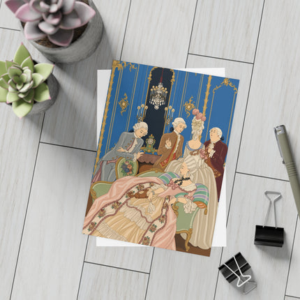 🌹👑 The Dangerous Liaisons Salon Postcards With Envelopes – George Barbier Rococo Elegance