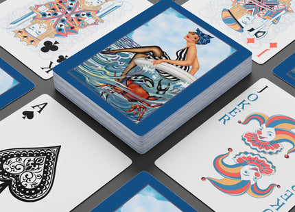 Playful Waves and Fashion Follies Playing Cards
