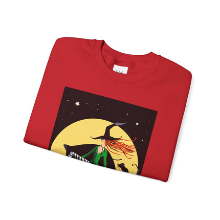 A Witch’s Moonlit Flight Unisex Heavy Blend™ Crewneck Sweatshirt