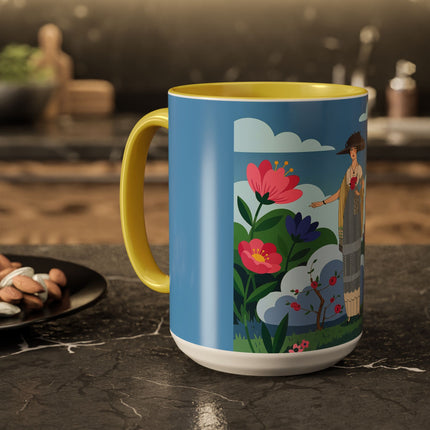 Garden Of New Beginnings Colorful Mugs – Art Deco Floral Elegance