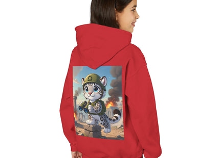 Snow Leopard Lookout Youth Heavy Blend Hooded Sweatshirt