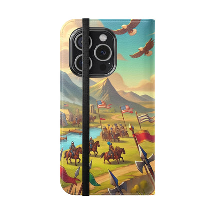 🦅⚔️ Watchful Guardian Flip Case – Courage, Leadership & Noble Adventure