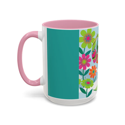 🎿🌸 The Winter Flower Adventurer Colorful Mug – Colorful Ski Fantasy