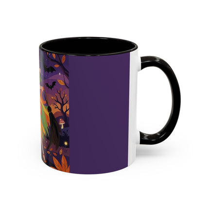 🎃🧙 The Witch Of Jack-O'-Lantern Hollow Colorful Mug – Whimsical Halloween Charm