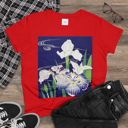 Irises by Kogyo Tsukioka Women's Midweight Cotton Tee