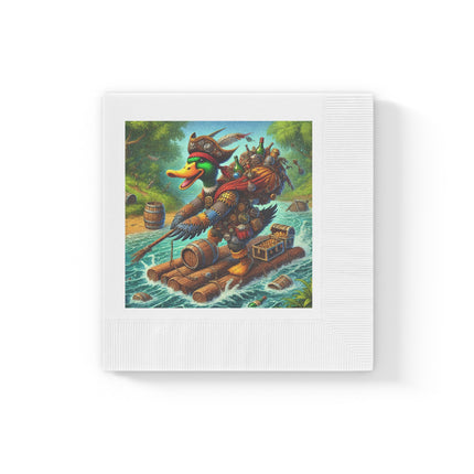The Daring Drake White Coined Napkins