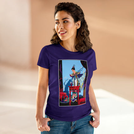 A Visual Journey by Umberto Brunelleschi Women's Midweight Cotton Tee