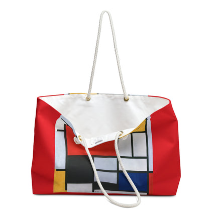 Composition with Red, Yellow, Blue, and Black by Piet Mondrian Weekender Bag