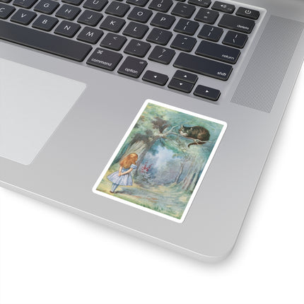 “I growl when I’m pleased, and wag my tail when I’m angry” by Sir John Tenniel Kiss-Cut Stickers (4 Sizes)