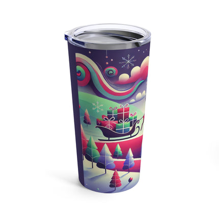 Festive Reindeer Flight Tumbler 20oz