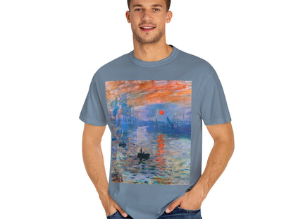 Sunrise by Claude Monet Unisex Garment-Dyed T-shirt