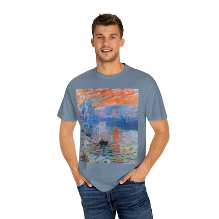 Sunrise by Claude Monet Unisex Garment-Dyed T-shirt