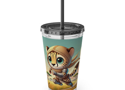 Swift Cheetah Sunsplash Tumbler with Straw, 16oz