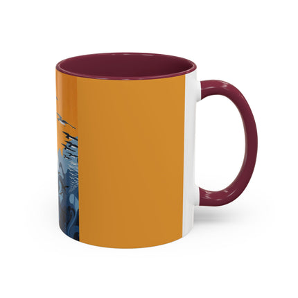 Falcon Mistress Colorful Mugs – Art Deco Majesty & Mythic Freedom