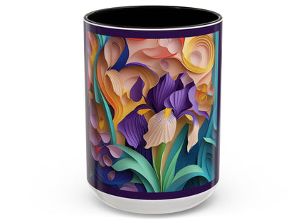 The Elegant Iris Flower Colorful Mugs (11oz, 15oz)