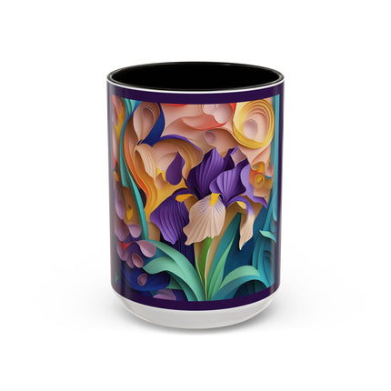The Elegant Iris Flower Colorful Mugs (11oz, 15oz)