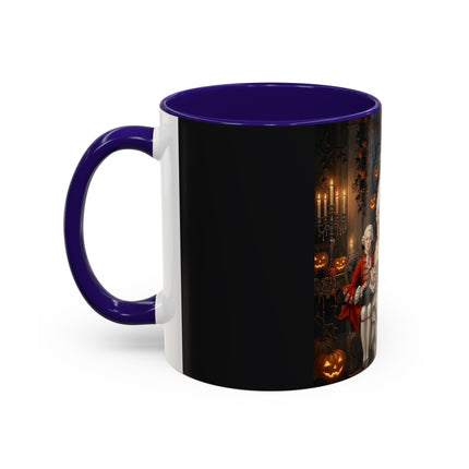 🌙🎃 The Moonlit Pumpkin Parlor Colorful Mug – Elegant Halloween Charm