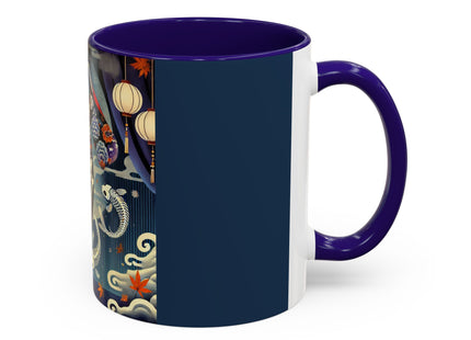 Skeleton Kabuki Performer Colorful Mugs (11oz, 15oz)