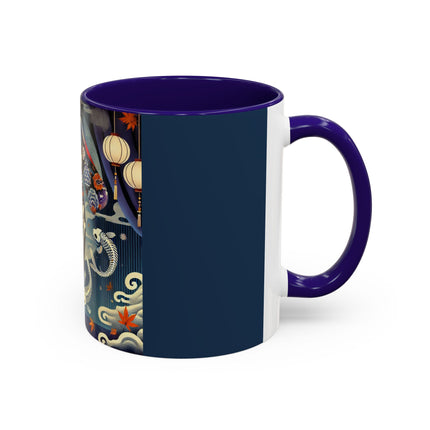 Skeleton Kabuki Performer Colorful Mugs (11oz, 15oz)