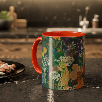 Flowers on the Mountain by August Babberger Colorful Mugs (11oz, 15oz)