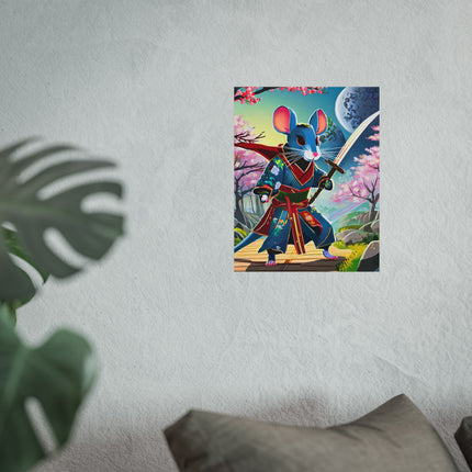 Cyber Samurai Rat Fine Art Posters