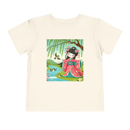 Sparrow Dance Geisha Fairy Toddler Short Sleeve Tee