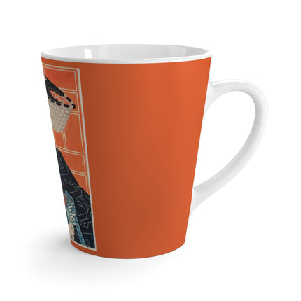The Actor Kawarasaki Gonjūrō for a Fire Troupe by Tsukioka Yoshitoshi Latte Mug