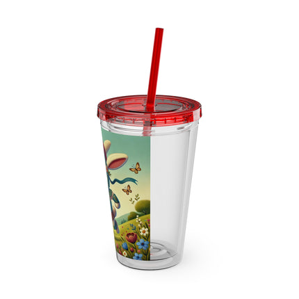 Rabbit Gladiator Sunsplash Tumbler with Straw, 16oz