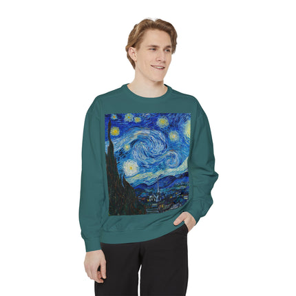 The Starry Night by Vincent Van Gogh Garment-Dyed Sweatshirt