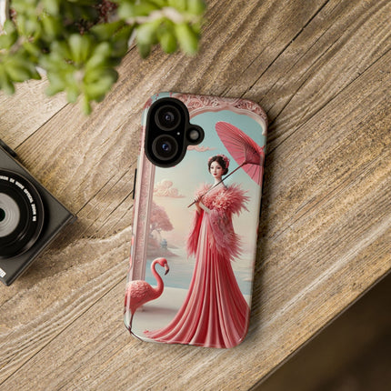 Petals, Porcelain, and Flamingos Phone Cases