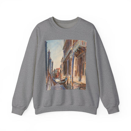 Gondola Moorings on the Grand Canal by John Singer Sargent Heavy Blend™ Crewneck Sweatshirt