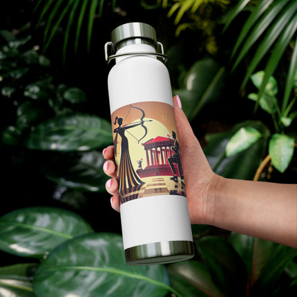 Art Deco Valentine's Romance Copper Vacuum Insulated Bottle, 22oz