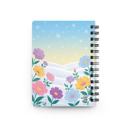🌂❄️ The Winter Parasol Garden Spiral Notebook – Art Deco Holiday Fantasy